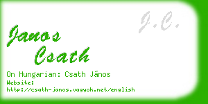 janos csath business card