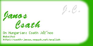 janos csath business card